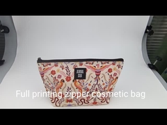 पूर्ण रंग कस्टम कपास टोटे बैग मुद्रित ज़िप बैग